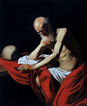 St. Gerome in Meditation, after Caravaggio